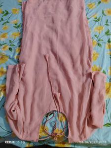 Embroidered Peach Sharara Kameez