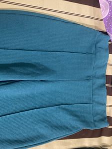Stylish Teal &amp; Black Pants Set