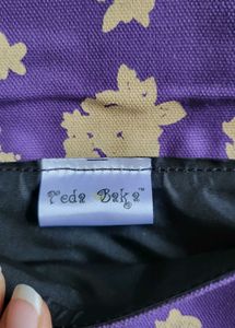Purple Floral canvas  Sling Bag