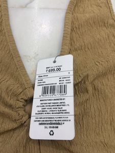 Shein Golden Halter Neck Ring Detail Top