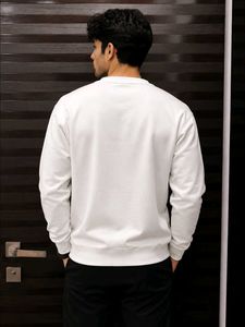 Classic White Crew Neck Sweatshirt