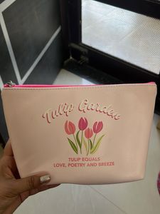 Cute Pink Tulip Garden Pouch