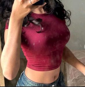 Maroon Fitted Tee