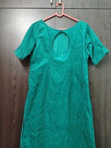 Chic Teal Corduroy fabric Kurta