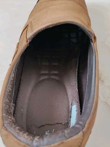 Men's Brown Leather Slip-On Shoes