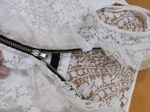 Elegant White Lace Dress