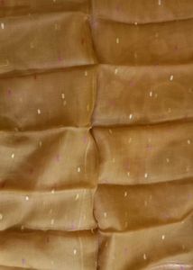 Elegant Brown Saree with Polka Dots