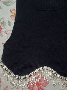 Zara Rhinestone Top