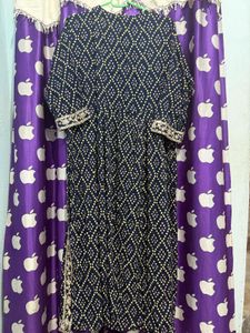 Elegant Navy Blue Kurta Set with Dupatta