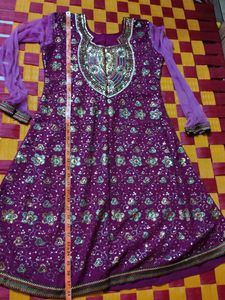 Designer Purple Kurta Set with Embellishments