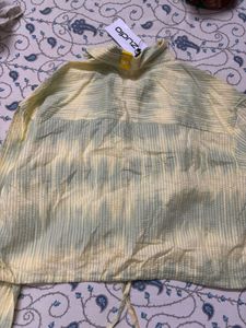 Yellow &amp; Green Striped Button-Up Shirt
