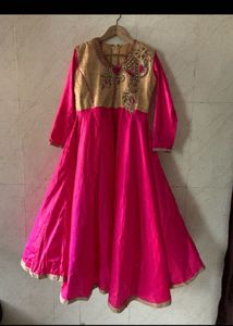Elegant Navy Blue Kurta and pink gown