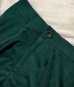 Chic Green Split Flare Pants