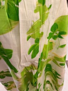 Crop Top Pant Coord Set | Fresh White Green Floral
