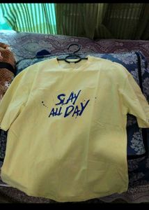 fresh branded oversized tshirt Yellow