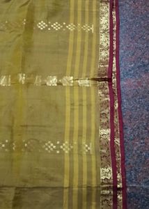 at 1 place 10 cm torn Elegant Mustard &amp; Brown Stri