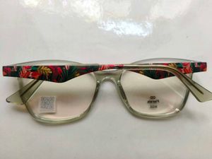 Floral Transparent Frame Glasses
