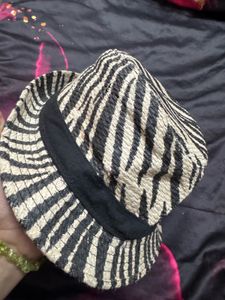 Zebra Print Fedora Hat