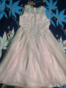 Princess Pink Flower Girl Dress