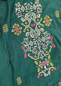 Embroidered Green Kurta