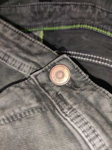 Men’s Grey Washed Slim-Fit Jeans | Size 38