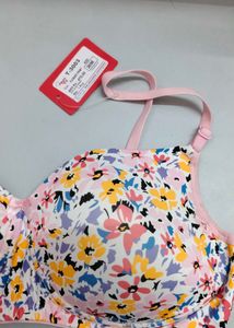 Women's Cotton Blend Printed Non-Padded Everyday B