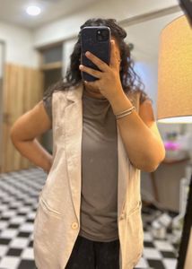 Stylish Beige Blazer Jacket