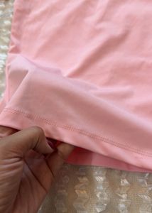 Newme Soft Pink Basic Crew Neck Tee