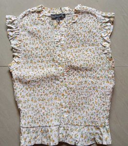 Floral Print Ruffle Top