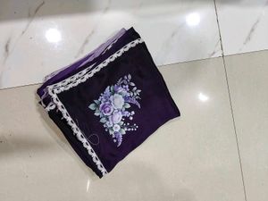 Beautiful Purple Floral Print Saree