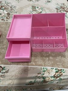 Pink Makeup Organiser with Drawer