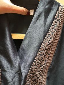 imported Black Abaya with Embellishments