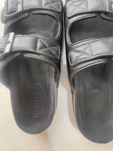 NEEMAN'S - Black Double Strap Comfort Sandals