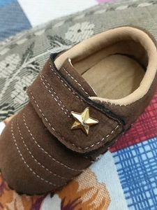 Cute Baby Brown Star Booties