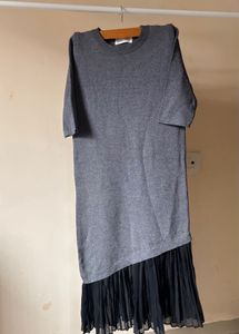 Chic Pleated Hem Dress
