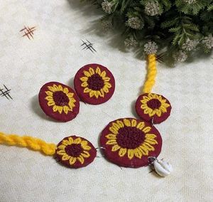 Handmade Sunflower Rakhi Set