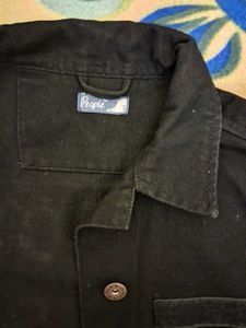 Distressed Black Denim Jacket
