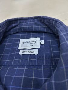 Men's Blue Checkered Formal Shirt