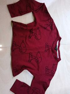 Cute Snoopy Print Top