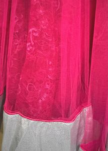 Stunning pink &amp; Silver Festive Anarkali Gown