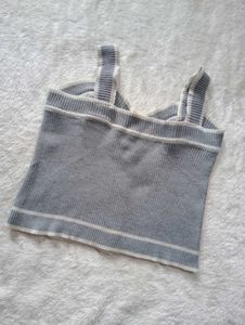 Button-Front Knit Tank Top