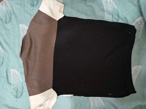 Colorblock Polo Neck T-Shirt