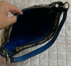 Y2K Coach Signature Striped Shoulder Bag