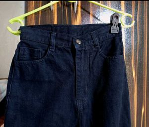 Black Wide Leg Denim Jeans