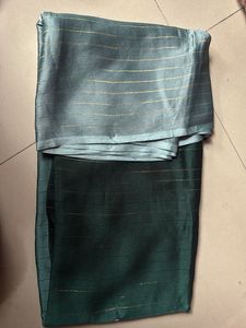Embroidered Teal Saree