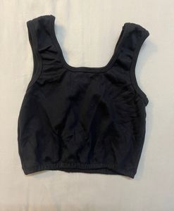 Black Cropped Tank Top