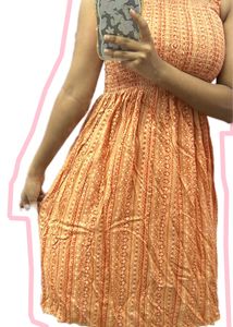 Bohemian Print Cute Dress | Size : XS