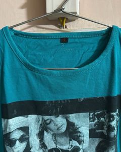 Set of Turquoise and Off White Tees