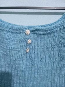 Light Blue Knit Top