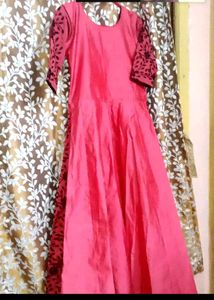 💗 Pink Embroidered Gown